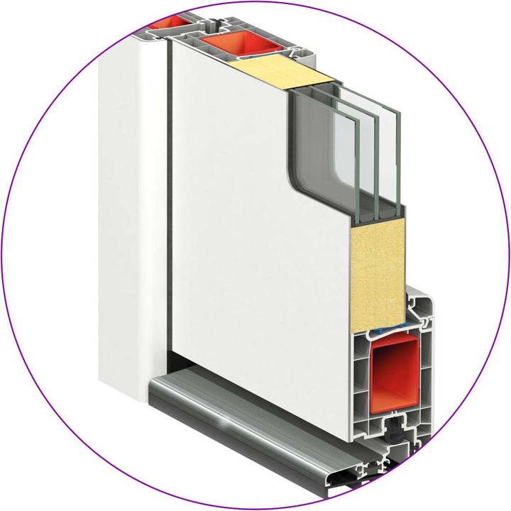 Produktbild Diverse Hardware Haustür Aluminium und PVC Weiss 100x210 cm