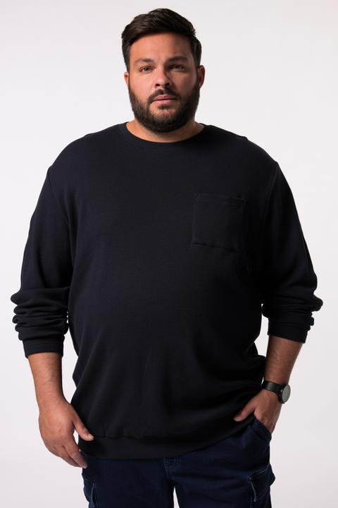 Produktbild Men+ Langarmshirt, Waffelstruktur, Bauchfit, Rundhals (8XL)