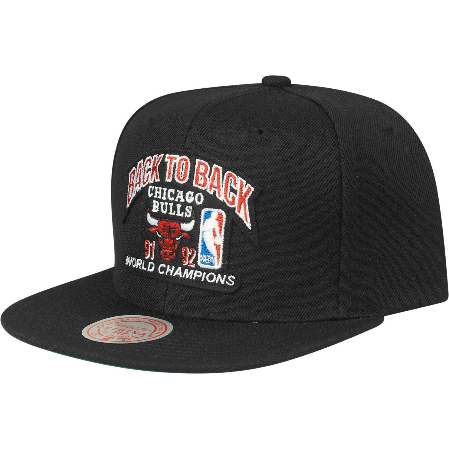 Mitchell & Ness, Herren, Cap, Chicago Bulls 199192, Schwarz, (One Size)