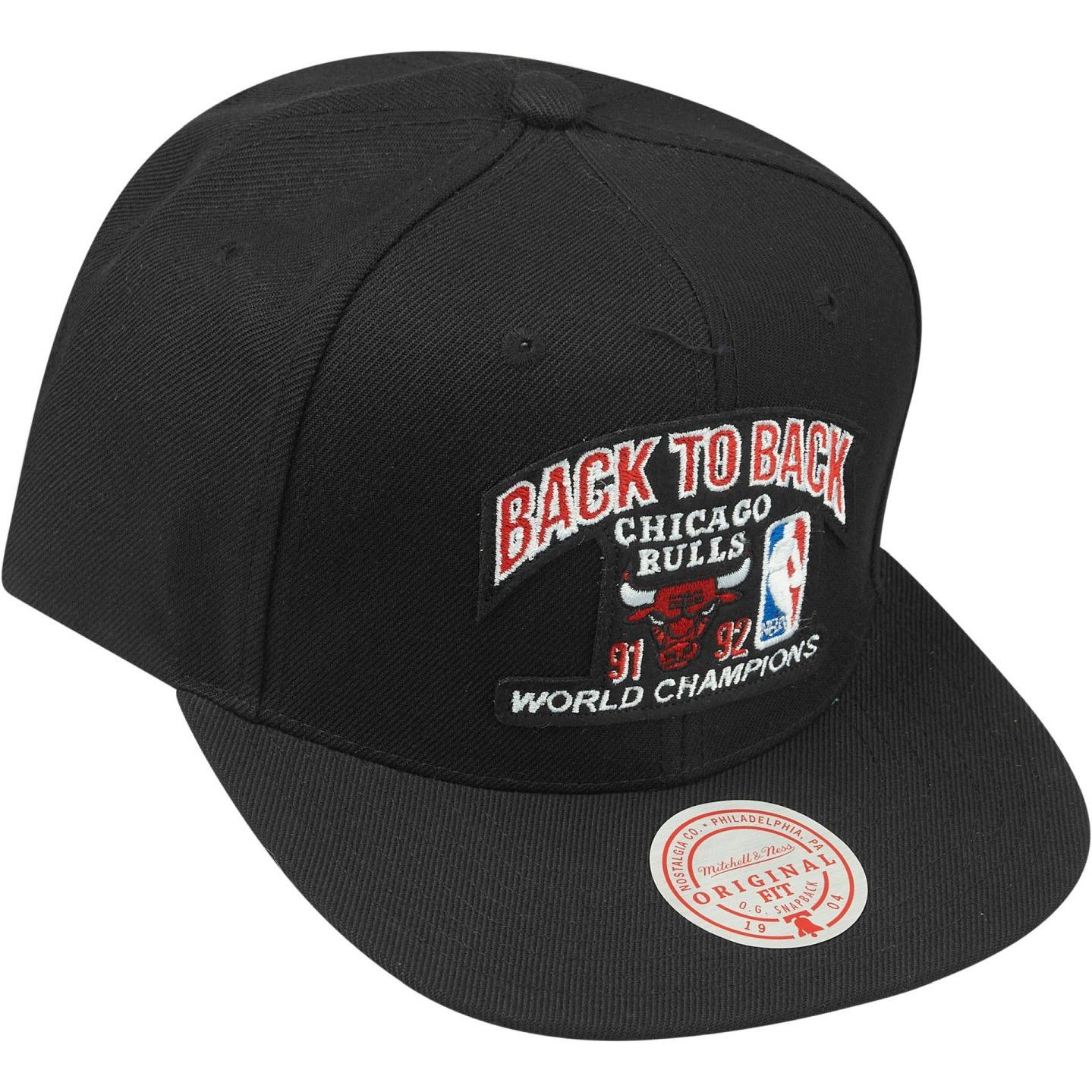 Thumbnail - Mitchell & Ness, Herren, Cap, Chicago Bulls 199192, Schwarz, (One Size)