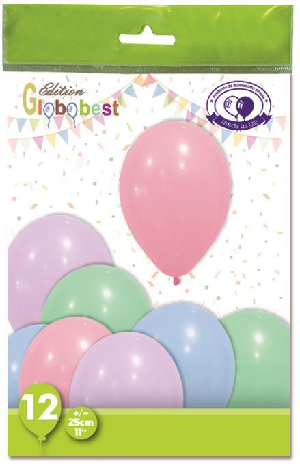 Globolandia Balloon, various colours, D30 cm 12 pcs (12x)