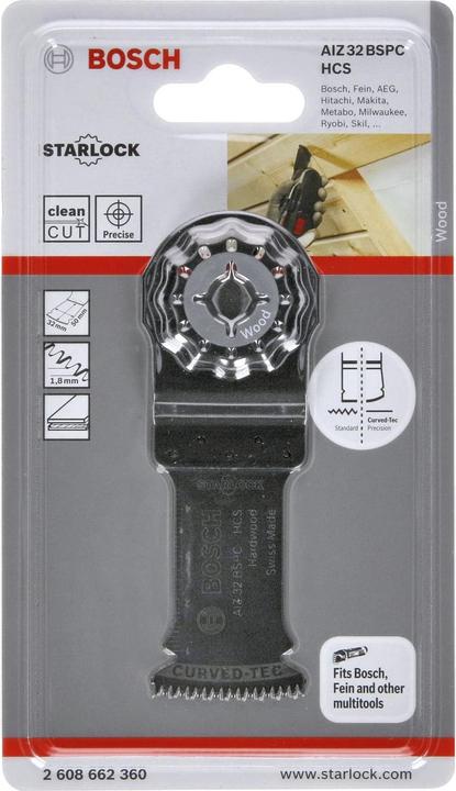 Produktbild Bosch Professional Zubehör HCS Tauchsägeblatt AIZ 32 BSPC Hard Wood, 50 x 32 mm, 1er-Pack