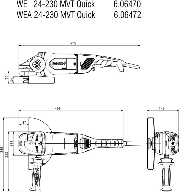 Actual product image Metabo WEA 24-230 MVT Quick (230 mm)