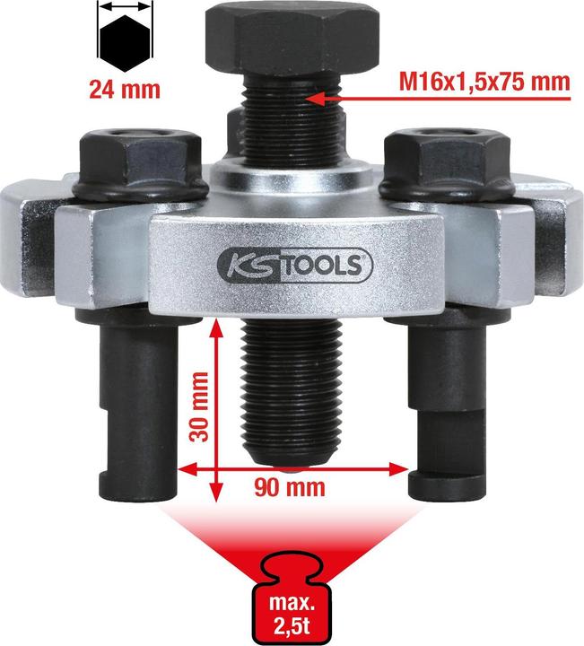 Actual product image KS Tools Universal pulley puller 3-arm. 90mm 15