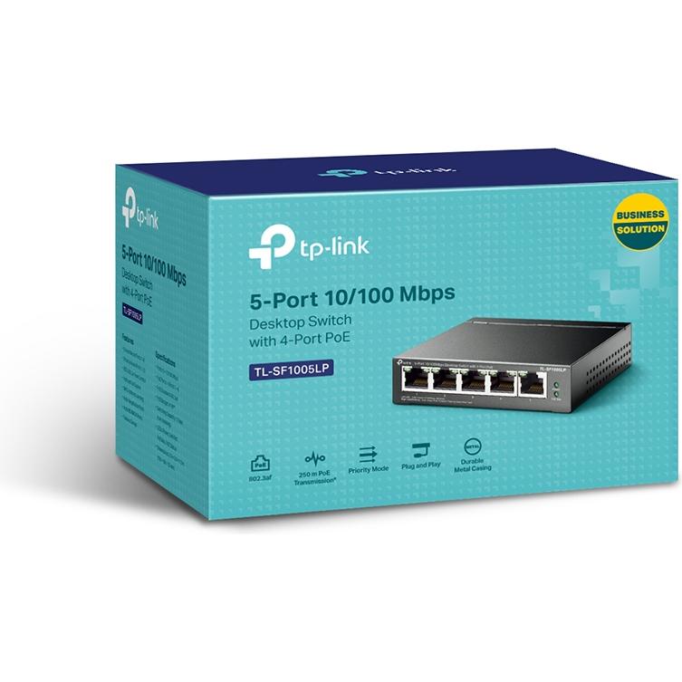 Thumbnail - TP-Link TL-SF1005LP (5 Ports), Netzwerk Switch, Schwarz