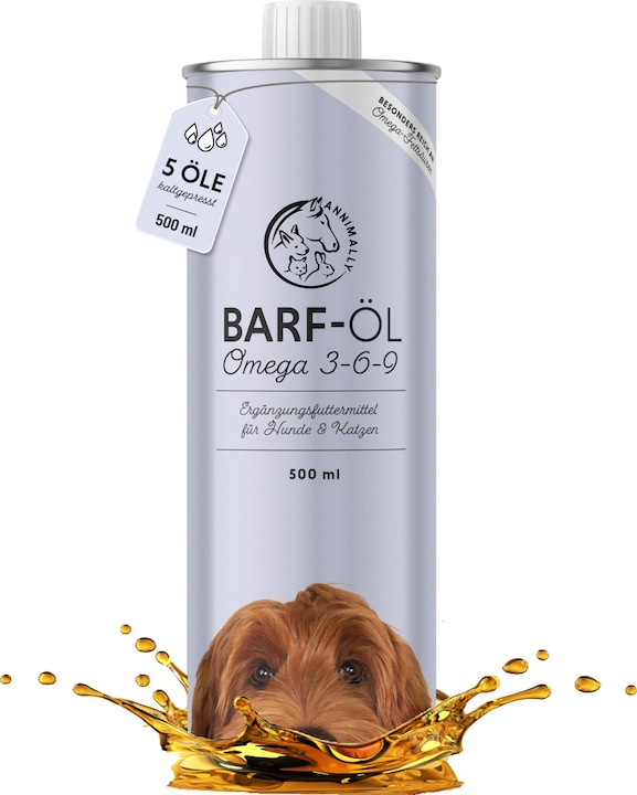 Produktbild Annimally Barf-Öl 500ml (Adult, Senior, Junior, 1 Stk., 1000 g)