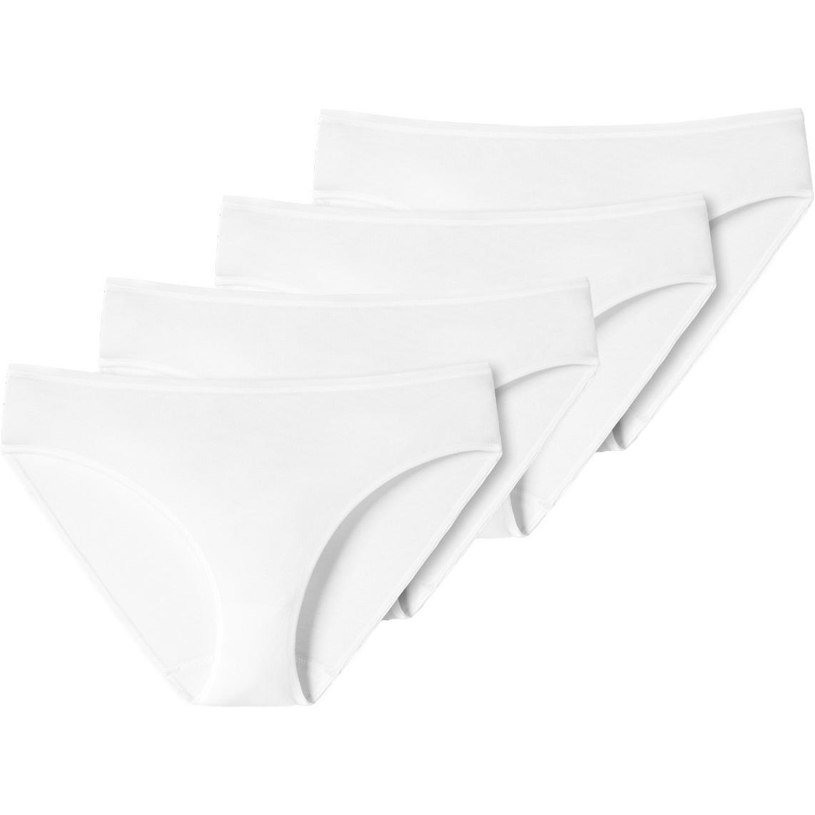 Schiesser, Damen, Unterhosen, 4er Pack 95/5 Organic Tai-Slip, Weiss, (38, 4er Pack)