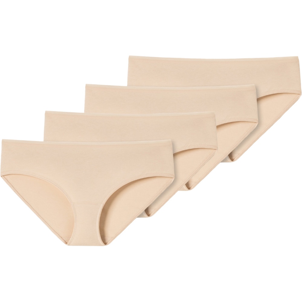 Schiesser, Damen, Unterhosen, 4er Pack 95/5 Organic Hipster, Beige, (42, 4er Pack)