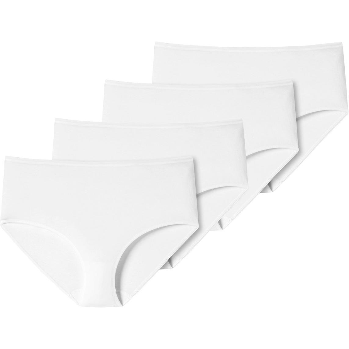 Schiesser, Damen, Unterhosen, 4er Pack 95/5 Organic Midi-Slip, Weiss, (40, 4er Pack)
