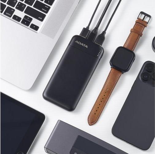 Actual product image Adata POWER BANK USB 10000MAH BLACK/PC100-14BK (10000 mAh, 20 W, 37 Wh)