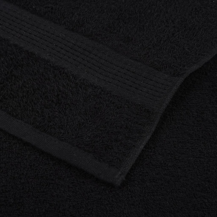 Produktbild VidaXL Saunatücher 10 Stk. Schwarz 80x200 cm 360 g/m² 100% Baumwolle Handtuch