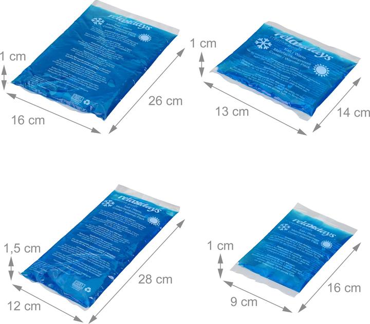 Produktbild Relaxdays Kühlpads-Set (10 x, 416 ml, 2460 g)