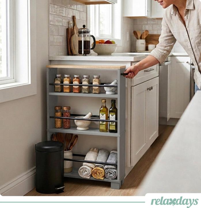 Image du produit Relaxdays chariot d'angle (13 x 50 x 80 cm)