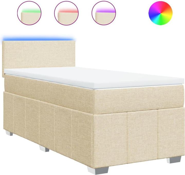 Actual product image vidaXL Bo x springbett mit Matratze 90 x 200 cm Stoff (90 x 200 cm)