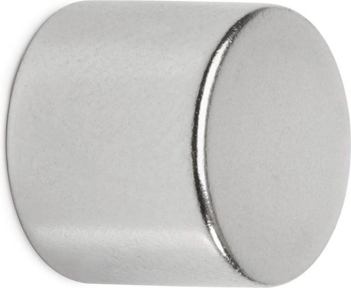 Produktbild Maul Neodym-Scheibenmagnet, 12 mm, Haftkraft: 5,3 kg, silber (4x)