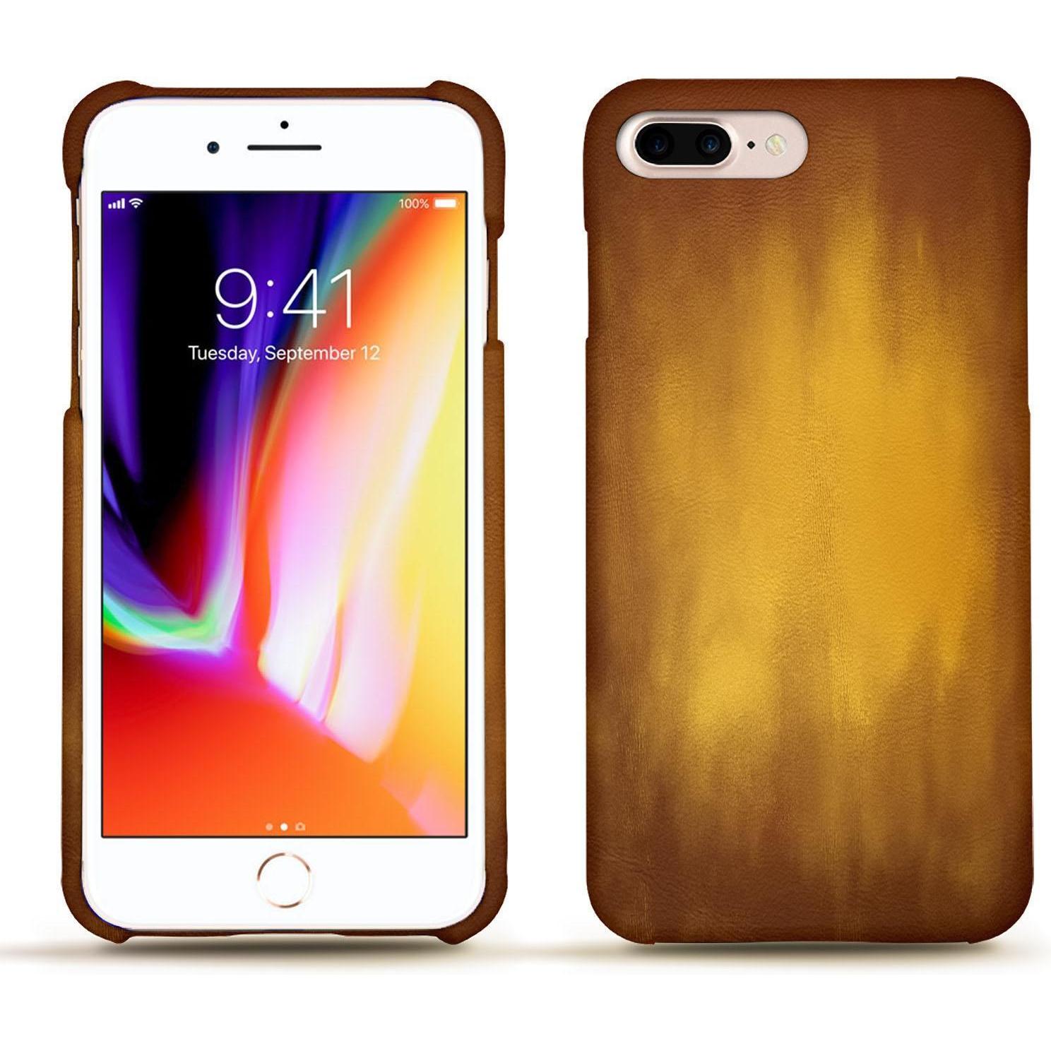 Noreve Lederschutzhülle (Apple iPhone 8 Plus), Smartphone Hülle, Gold