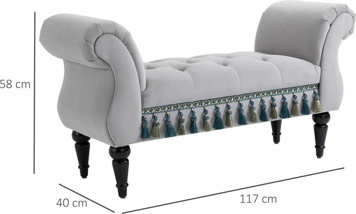 Actual product image Homcom Upholstered bench (117 cm)