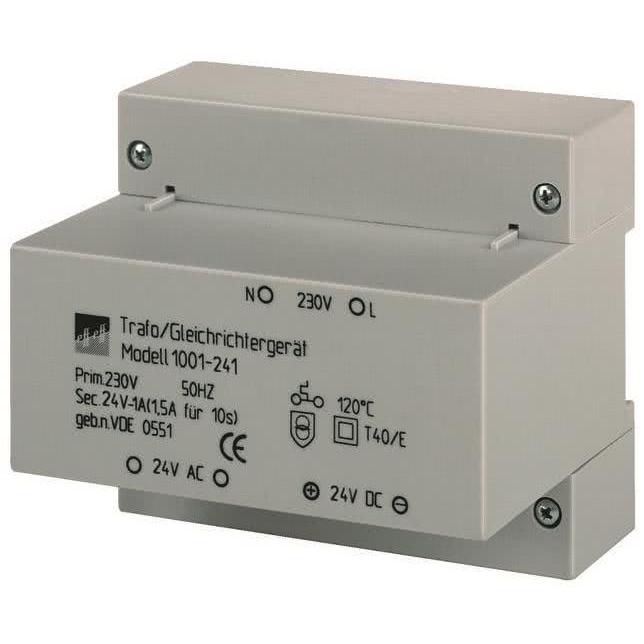 effeff, Türöffner + Türschliesser, AP/REG Trafo-Gleichrichter 1001-24-1 24V AC/DC ALT:1002-241