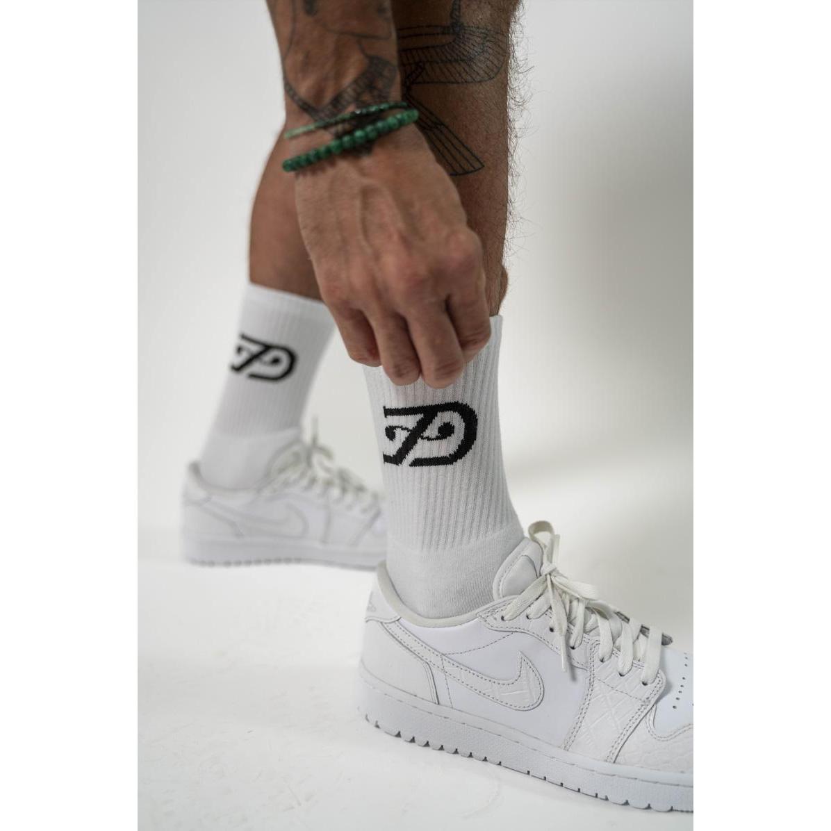 jan SEVEN dettwyler, Socken, Logo Socks, Weiss, (35 - 38)