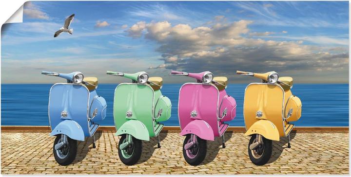 Immagine prodotto Artland Scooter Vespa in colori vivaci T6ID (60 x 30 cm)