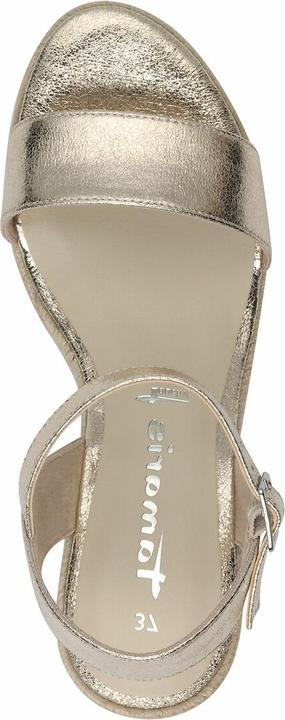 Actual product image Tamaris Espadrilles with Heel Gold Textile (39)