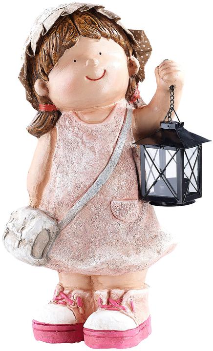 Image du produit Royal Gardineer Figurine décorative peinte à la main "Petite Anne" avec lanterne