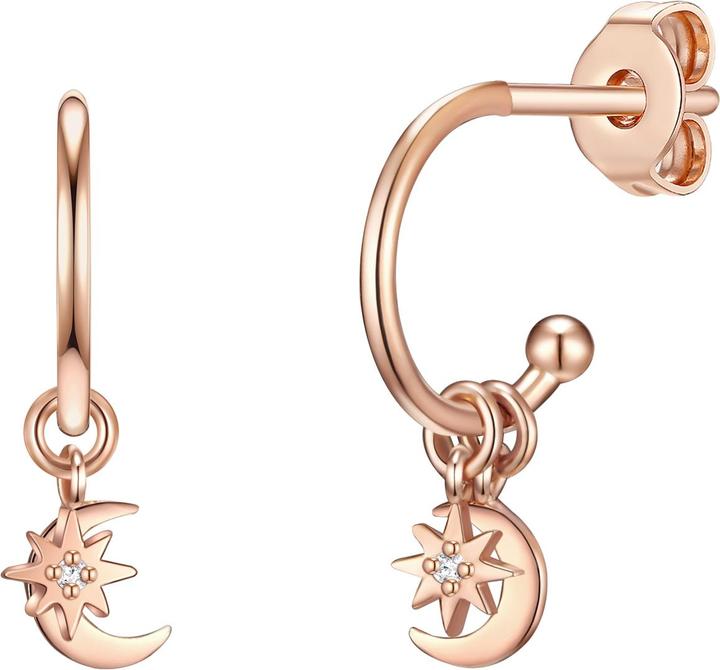 Image du produit Lulu & Jane Boucles d'oreilles femme demi-lune/étoile laiton - 35294 (Laiton)