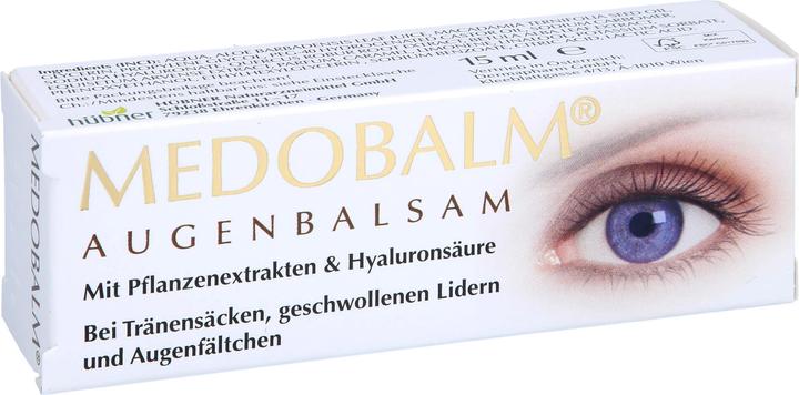 Actual product image Hübner Medobalm Eye Balm for bags under the eyes, puffy eyelids and eye wrinkles, 15 ml cream (Eye balm, 15 ml)