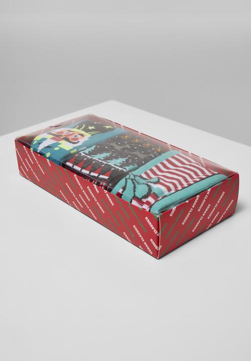 Produktbild Urban Classics Christmas Nutcracker Socks 3-Pack (3er Pack, 35 - 38)