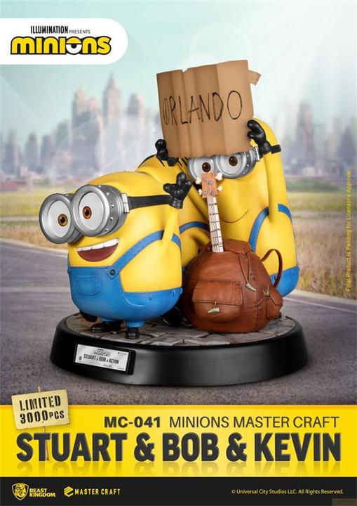 Actual product image Beast Kingdom Les Minions statuette Master Stuart & Bob & Kevin 35 cm