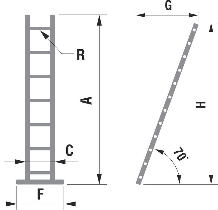 Produktbild Puag Anlegeleiter 7 Sprossen (Anlegeleiter, 199 cm)