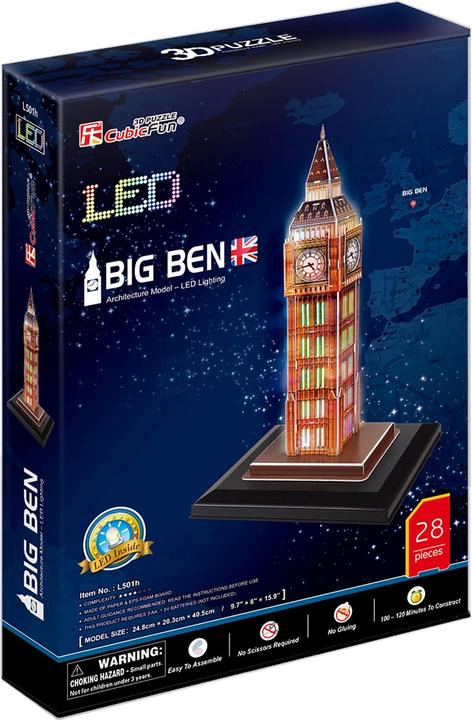 Immagine prodotto Cubicfun Puzzle 3d Big Ben LED (28 pezzi)
