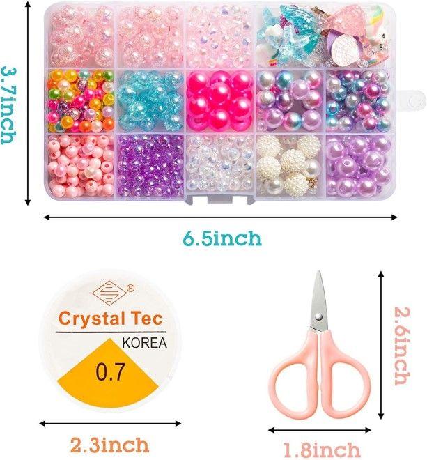 Actual product image MU Classic Kinder Perlen Schmuck DIY für Armband und Kette