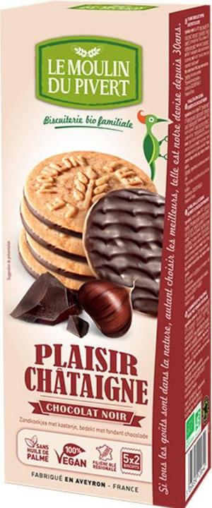 Produktbild Le Moulin du Pivert Plaisir Kastanie Mürbegebäck Bio (1 Stk., 130 g)