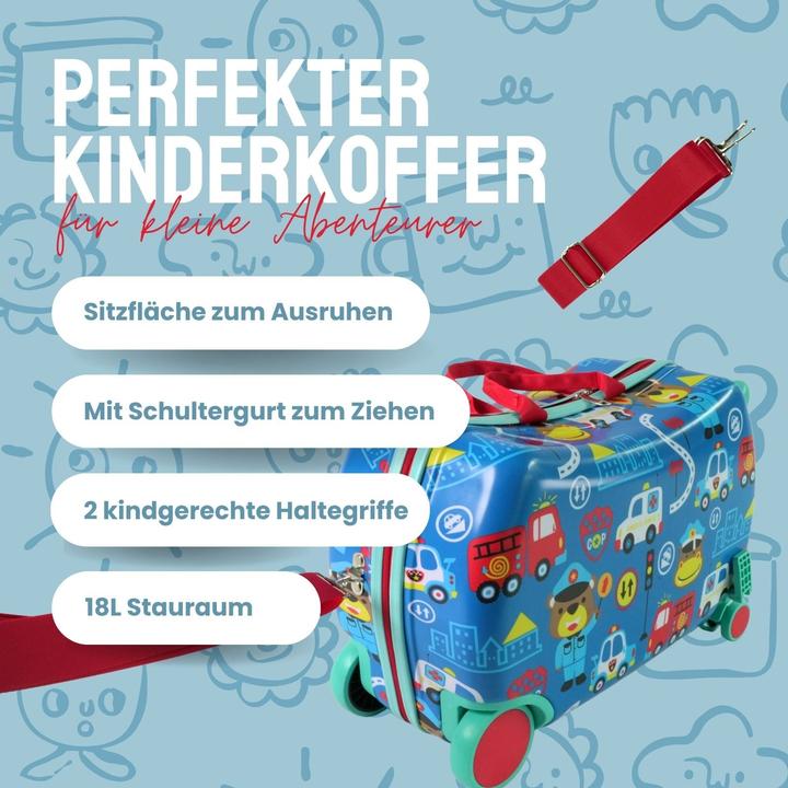Immagine prodotto Hermex Kinderkoffer Hartschalenkoffer Reisegepäck Kindertrolley Koffer (18 l)