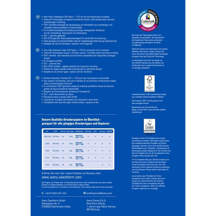 Actual product image Avery multifunctional paper (90 g/m², 500 x, A4)