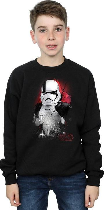 Actual product image Star Wars Boys The Last Jedi Stormtrooper Brushed Sweatshirt (128)