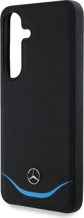 Image du produit Mercedes Leather Contrasted Blue Horizontal Curve MagSafe Case for Samsung Galaxy S25 - Black (Samsung Galaxy S25)