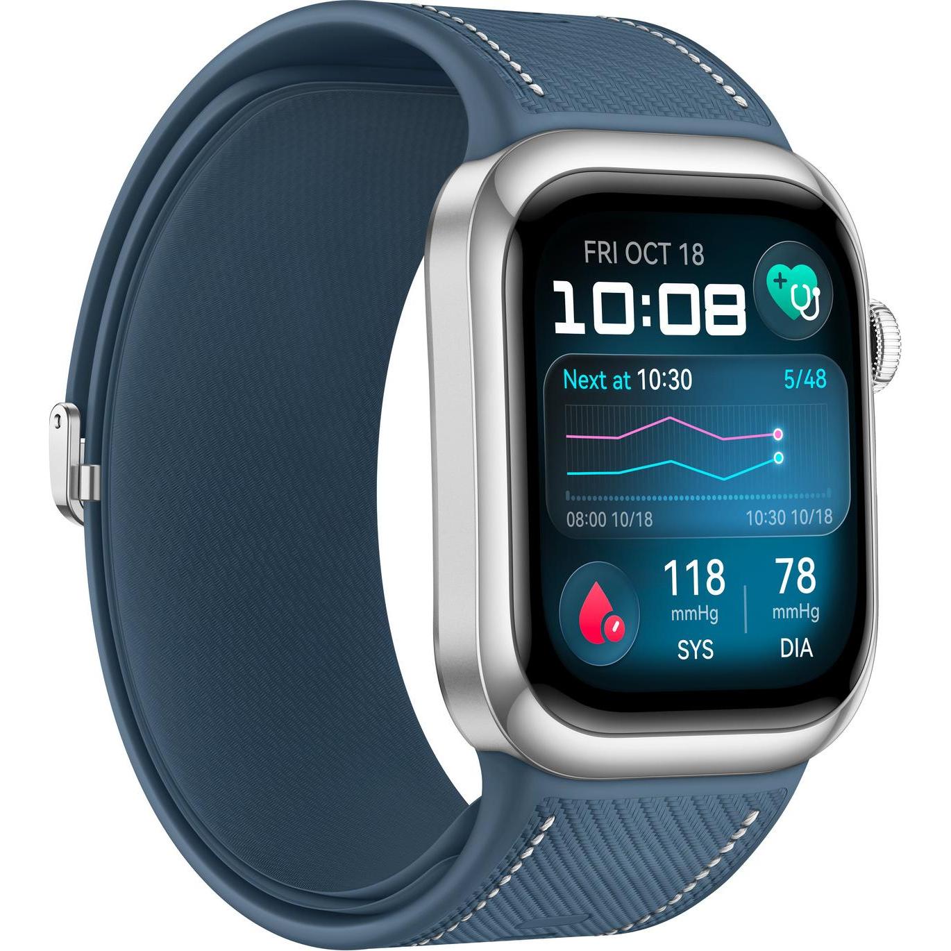 Huawei Watch D2 Silber (Blauwe Armband) (38 mm), Smartwatch