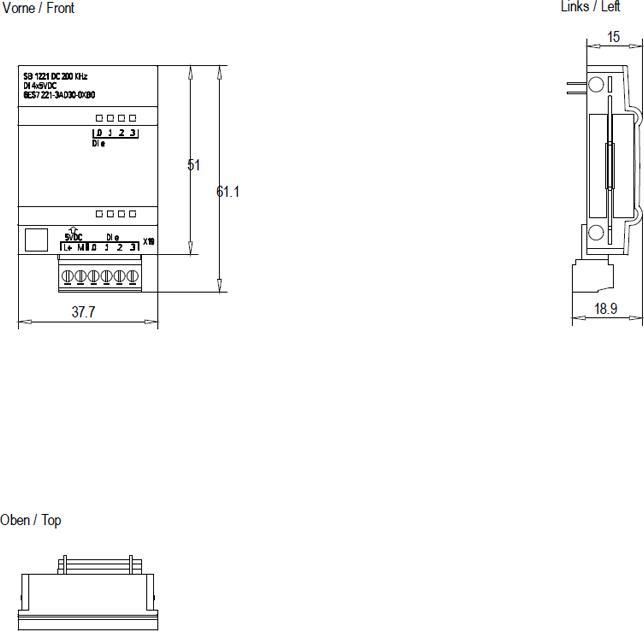 Produktbild Siemens SPS-Modul SIMATIC SB 1221 4DI 5Vdc