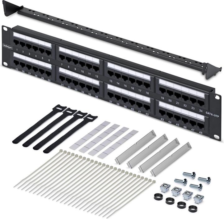 Actual product image StarTech 48-PORT 2U CAT6 PATCH PANEL NMS NS ACCS