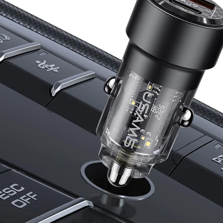 Image du produit Usams Ład. sam. C36 USB+USB-C 95W Fast Charge czarny/black CC176CC01 (US-CC176)