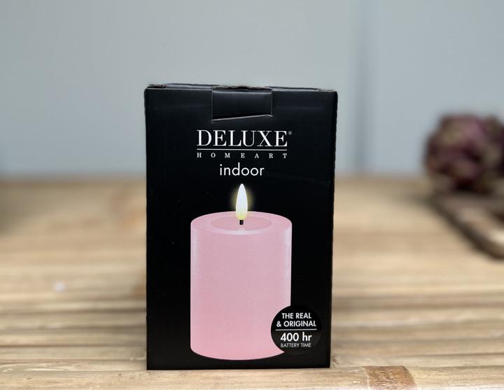 Image du produit Deluxe Homeart Bougie ronde LED rose clair (1 x)