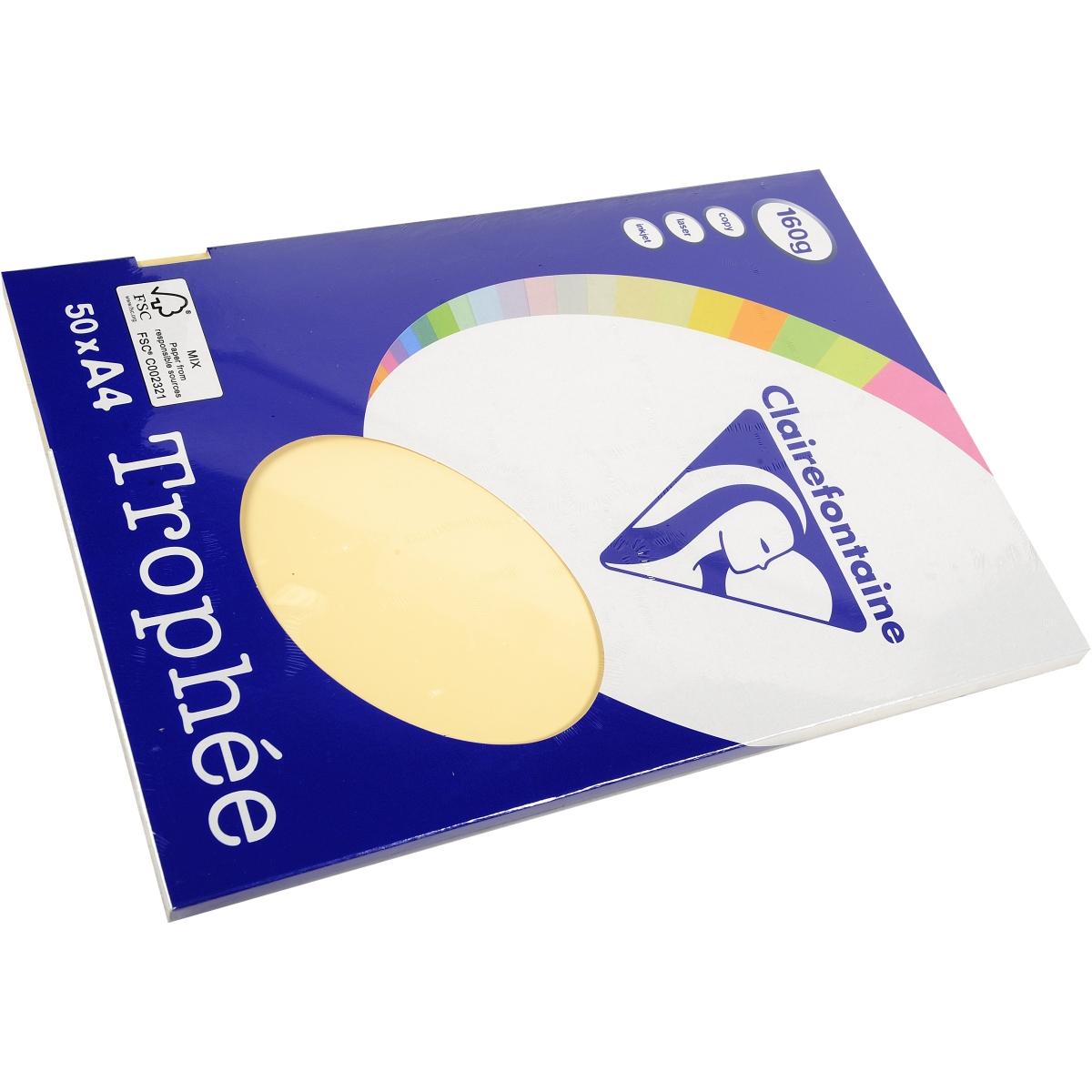 Clairefontaine, Kopierpapier, Kopierpapier Pollen A4 160g/qm 50 Blatt chamois (160 g/m², A4)