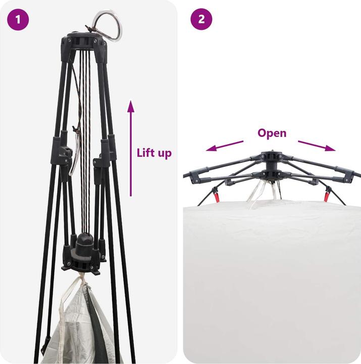 Produktbild vidaXL Sofort Zelt (3.25 kg, 4 Personen)