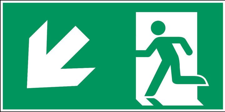 Energy Label Brady ISO safety sign - Emergency exit left