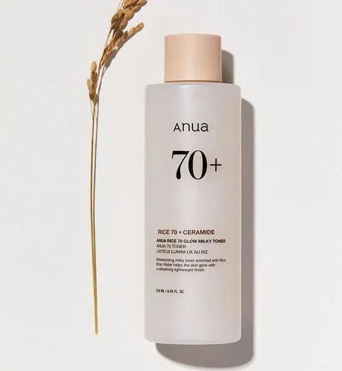 Actual product image Anua Rice 70 + Ceramide (Face toner, 250 ml)