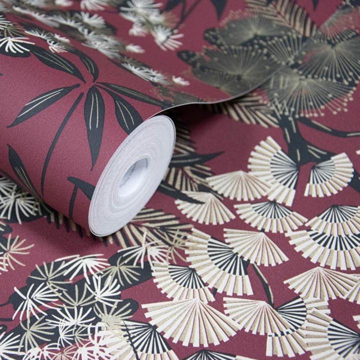 Actual product image GrandDeco Ciara Leaf Wallpaper