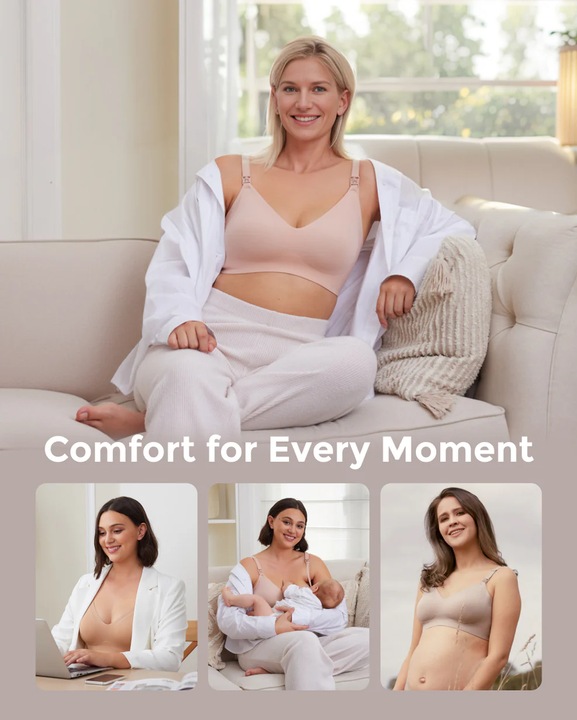 Immagine prodotto Momcozy Reggiseno per allattamento Beige L (L)