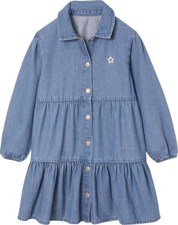 Actual product image Vertbaudet Mädchen Kleid aus Light-Denim (140)